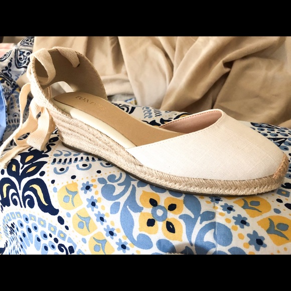 Ankle Tie Espadrille Wedges - Picture 8 of 9